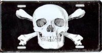 Skull and Crossbones License Plate