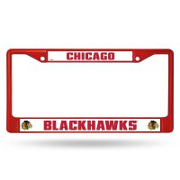 Chicago Blackhawks Anodized Red License Plate Frame