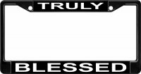 Truly Blessed Black License Plate Frame