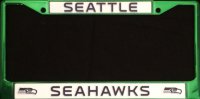 Seattle Seahawks Anodized Green License Plate Frame