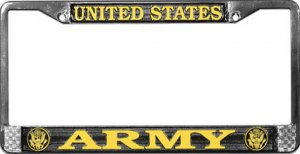 United States Army Chrome License Plate Frame