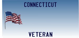 Connecticut Veteran State Look A Like Photo license Plate