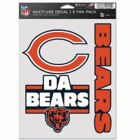 Chicago Bears 3 Fan Pack Decals