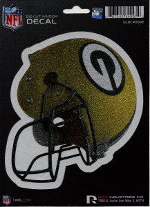 Green Bay Packers Helmet Glitter Die Cut Vinyl Decal