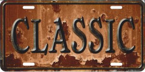 Classic Rusty Distressed look Metal License Plate