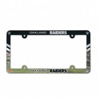 Oakland Raiders Full Color Plastic License Plate Frame