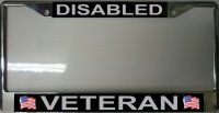 Disabled Veteran Photo License Plate Frame