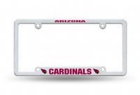 Arizona Cardinals White Plastic License Plate Frame