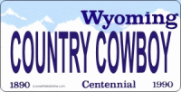 Design It Yourself Wyoming State Look-Alike Bicycle Plate