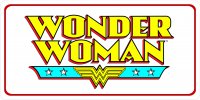 Wonder Woman White Photo License Plate
