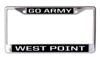 West Point Go Army Chrome License Plate Frame