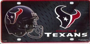 Houston Texans Metal License Plate