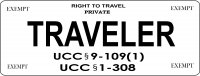 Traveler On White Half Size Photo License Plate