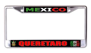 Mexico Queretaro Chrome License Plate Frame