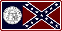 Georgia State Flag Photo License Plate