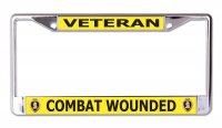 Combat Wounded Veteran #2 Chrome License Plate Frame