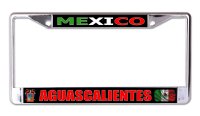 Mexico Aguascalientes Chrome License Plate Frame