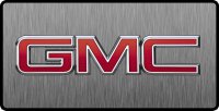 GMC Red Logo 3D Look Flat Photo License Plate