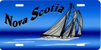 Nova Scotia Boat Airbrush License Plate
