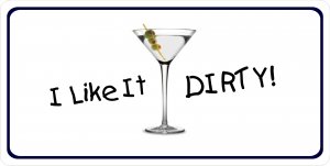I Like It Dirty Martini Photo License Plate