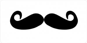 Mustache Photo License Plate