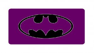 Batman Purple Logo Photo License Plate