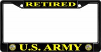 U.S. Army Retired Black License Plate Frame