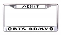 BTS Army K-Pop Chrome License Plate Frame
