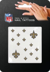 New Orleans Saints Peel And Stick Nail Tattoos