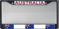 AUSTRALIA Chrome Metal License Plate Frame
