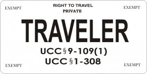 Right To Travel Traveler Photo License Plate