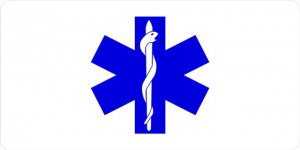 Paramedic Logo Photo License Plate