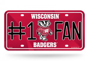Wisconsin Badgers #1 Fan License Plate