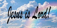 Jesus Is Lord On Clouds Photo License Plate