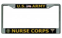 U.S. Army Nurse Corps Chrome License Plate Frame