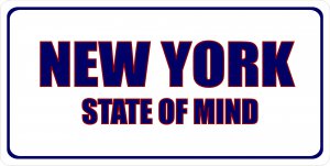 New York State Of Mind Photo License Plate