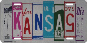 Kansas Cut Style License Plate