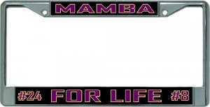 Kobe Mamba For Life Chrome License Plate Frame