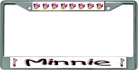 Minnie Mouse Chrome License Plate Frame