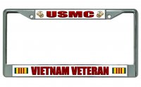 U.S.M.C. Vietnam Veteran #2 Chrome License Plate Frame