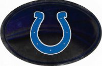 Indianapolis Colts Chrome Die Cut Oval Decal