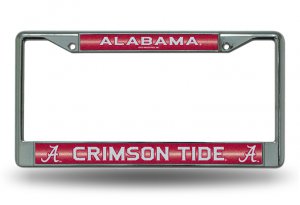 Alabama Crimson Tide Glitter Chrome License Plate Frame