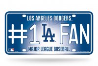 Los Angeles Dodgers #1 Fan Metal License Plate