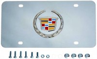Cadillac Chrome Stainless Steel Logo License Plate