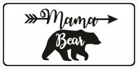 Mama Bear On White Photo License Plate