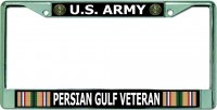 U.S. Army Persian Gulf Veteran Chrome License Plate Frame