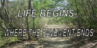 Life Begins Where The Pavement Ends Photo License Plate