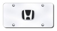 Honda 3-D Logo Stainless Steel License Plate