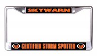 Skywarn Certified Storm Spotter Chrome License Plate Frame