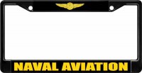 Naval Aviation Black License Plate Frame